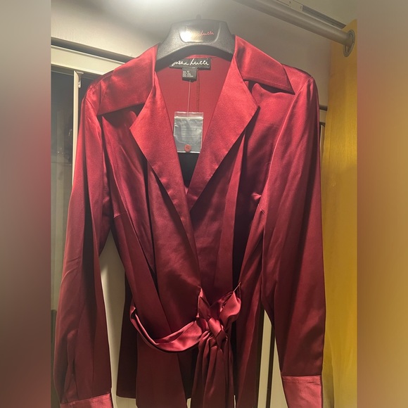 NWT Susan Lucci long sleeve tie in front blouse - Picture 8 of 8